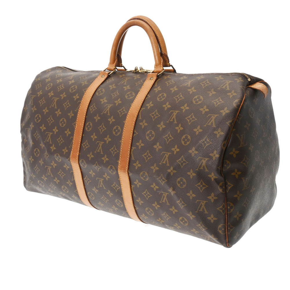 Louis Vuitton Bag Monogram Brown Canvas Keepall Boston - Picture 1 of 11